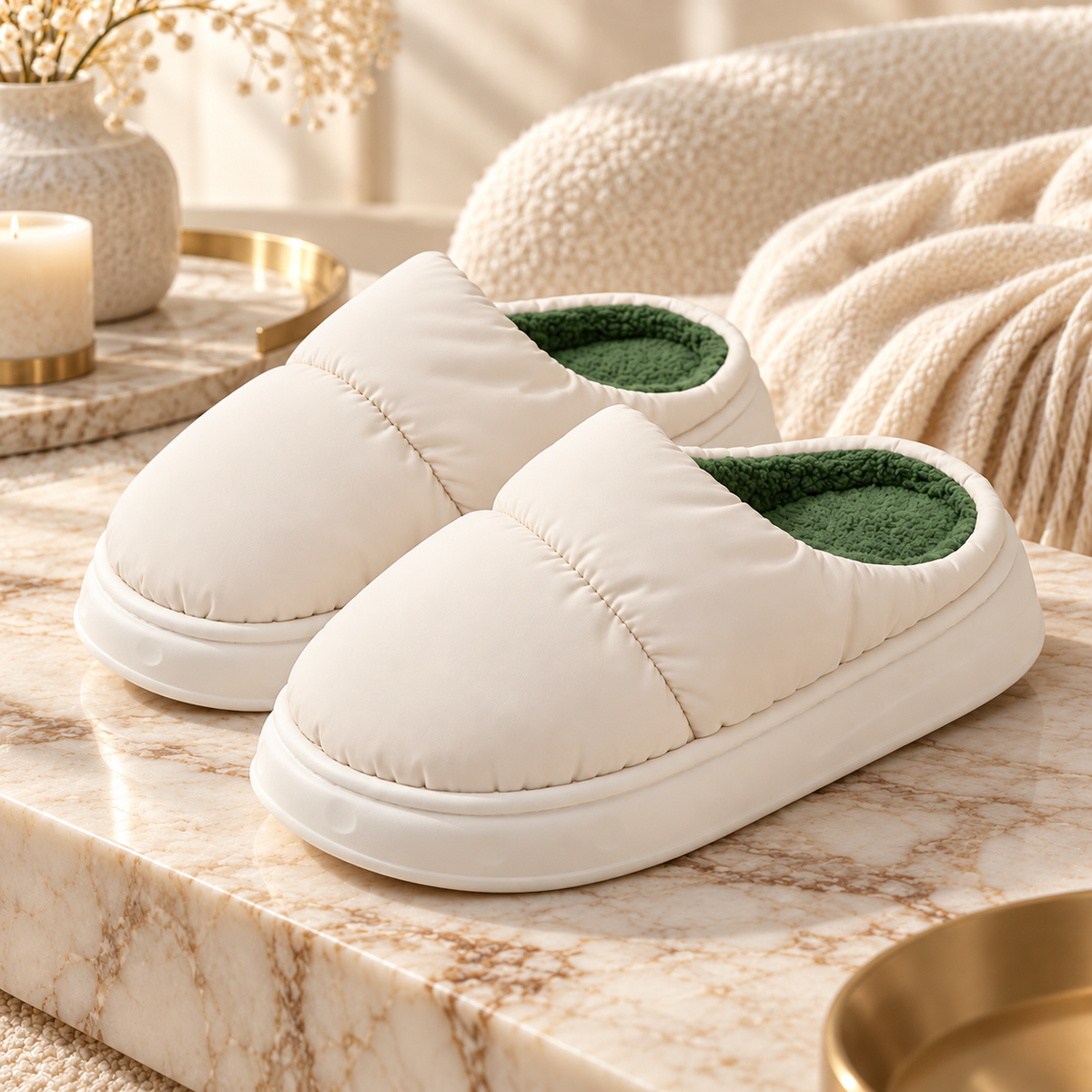 The Cozy Edit | Cloud Puffer Slippers