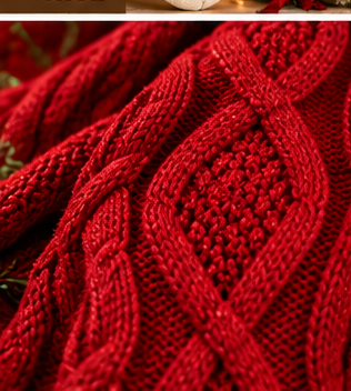 Classic Cable-Knit Christmas Stocking