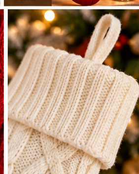 Classic Cable-Knit Christmas Stocking