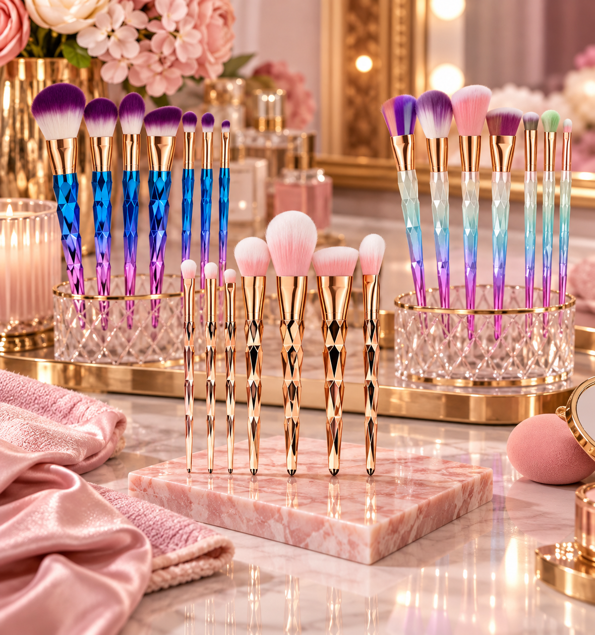 7-Piece Diamond Glow Makeup Brush Set