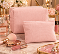 The Everyday Edit | Blush Pink Corduroy Cosmetic Bag Duo