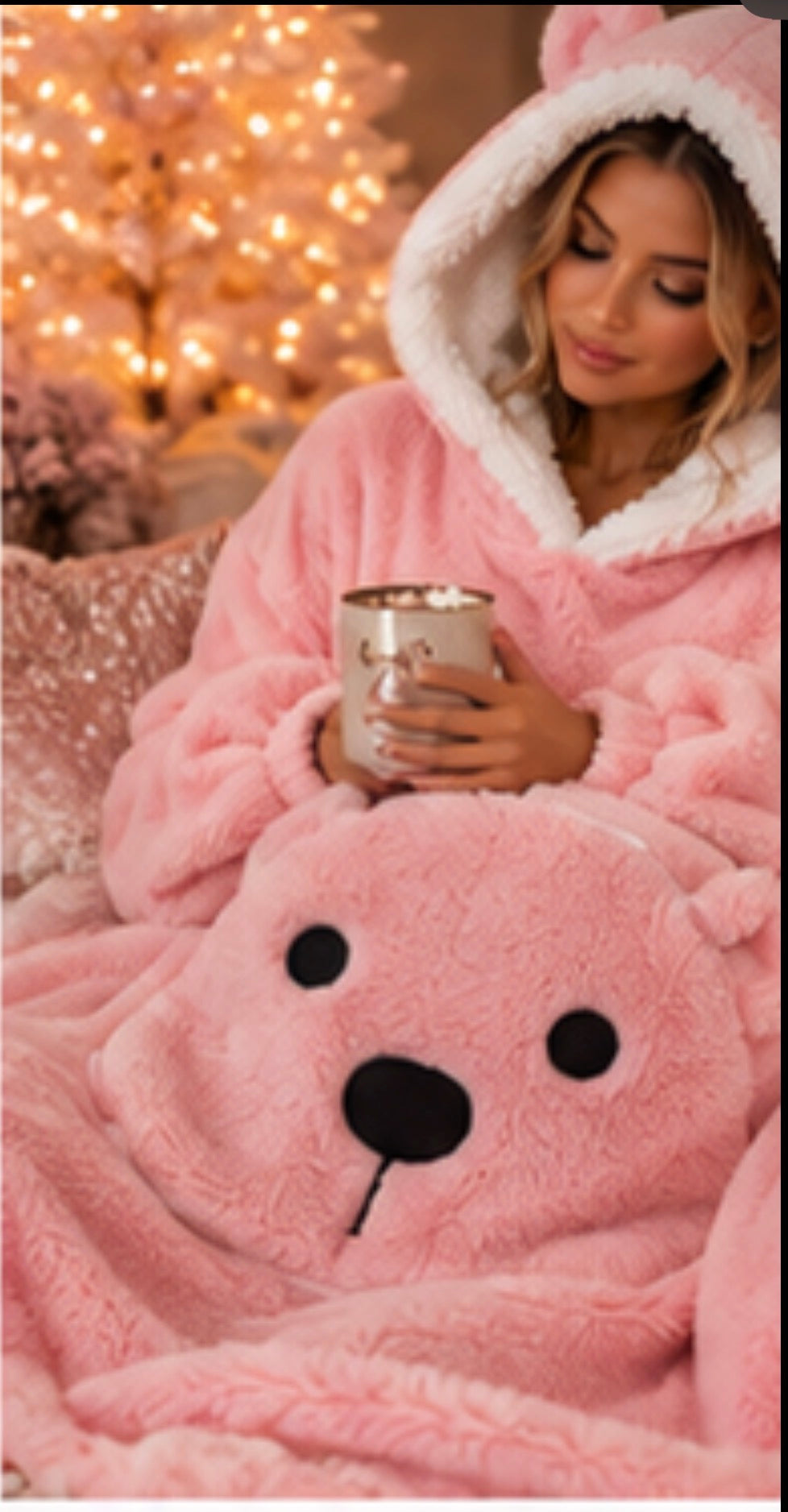 Cozy Bear | Oversized Wearable Blanket with Hood