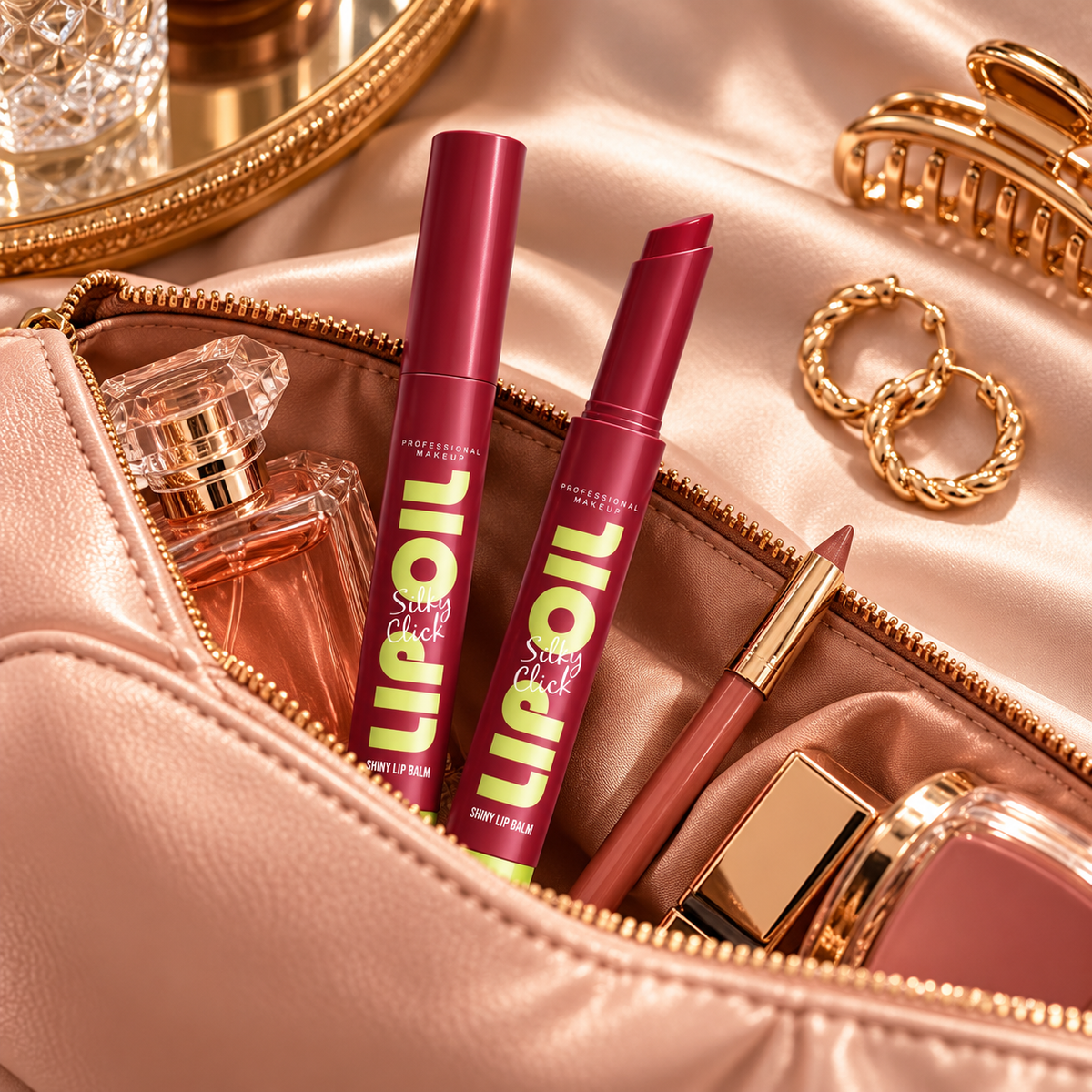 Plumping Lip Oil Balm – High-Shine Red Gloss