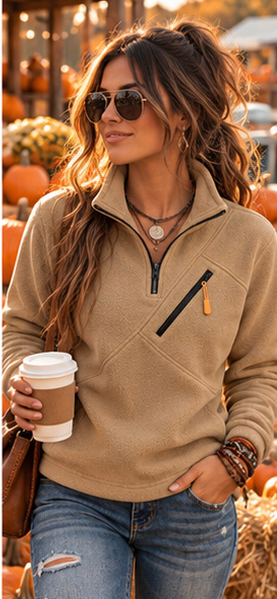 The Aspen Half-Zip Fleece Pullover