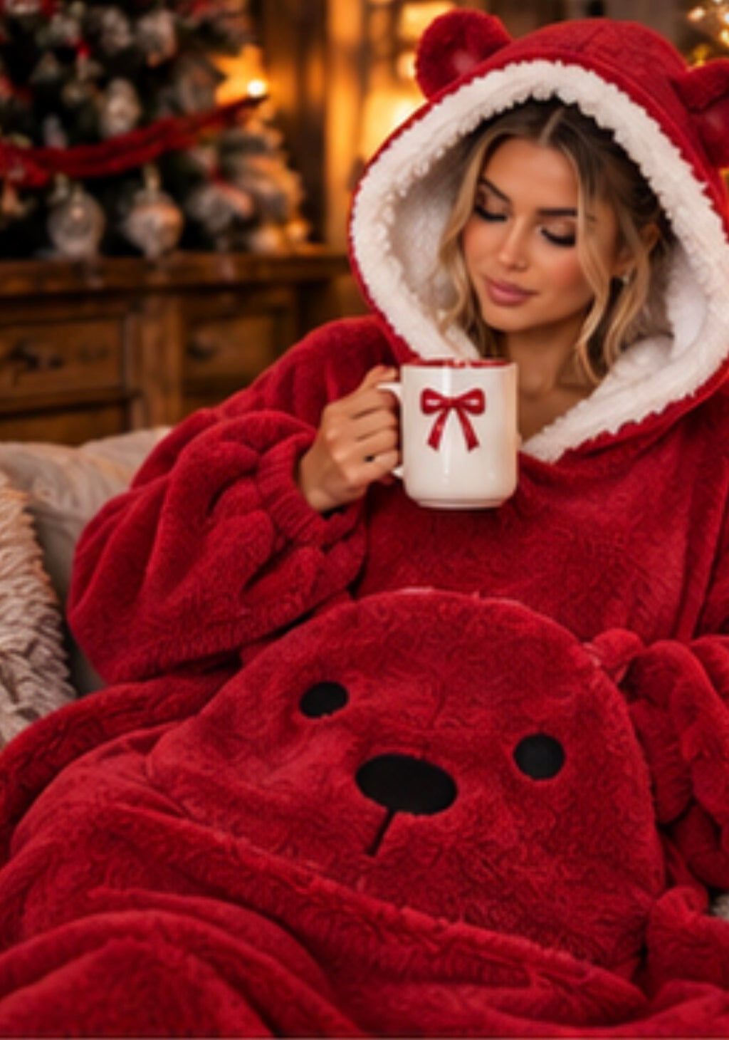 Cozy Bear | Oversized Wearable Blanket with Hood