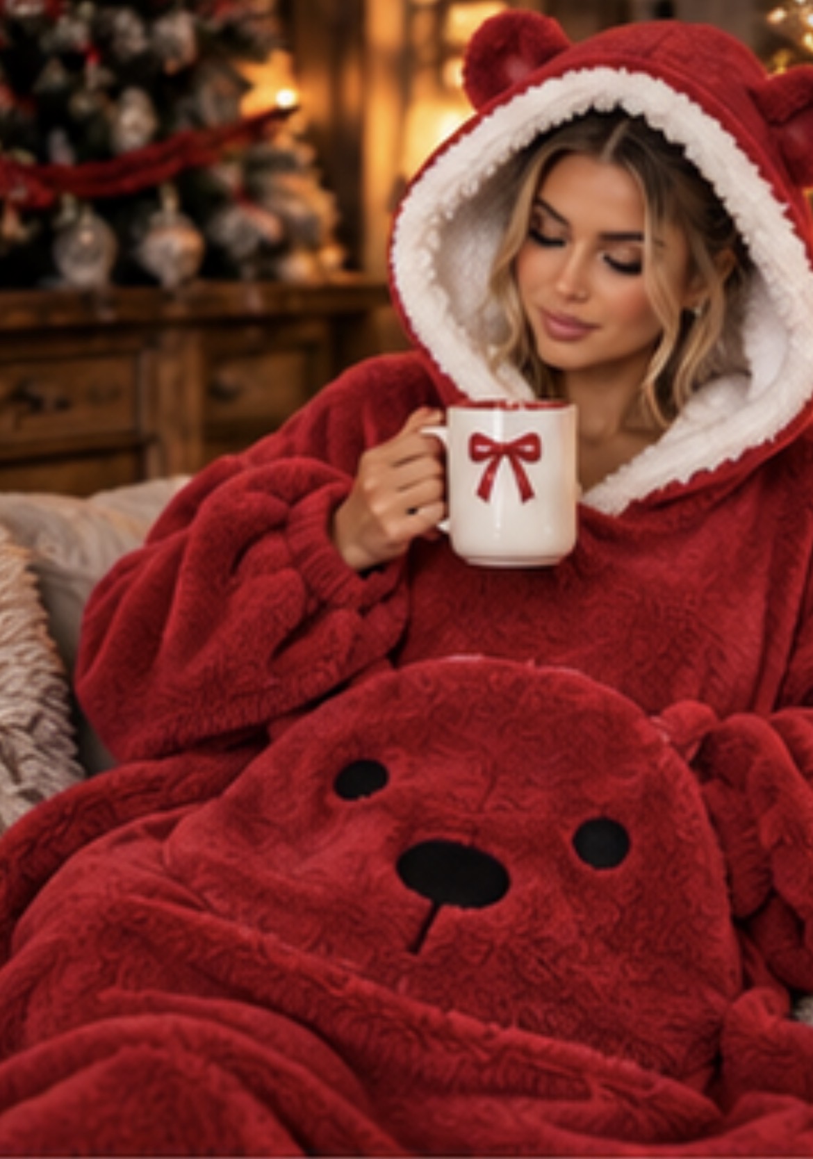Cozy Bear | Oversized Wearable Blanket with Hood