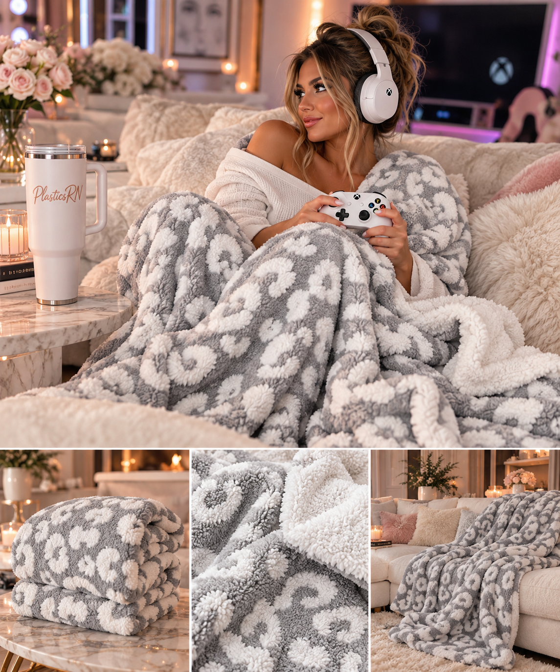 The Cozy Edit | Luxe Leopard Sherpa Throw Blanket