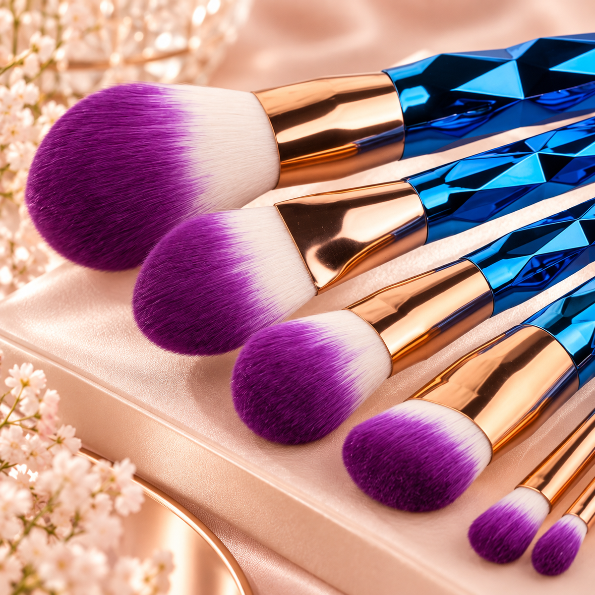 7-Piece Diamond Glow Makeup Brush Set
