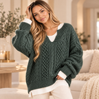 The Cozy Edit | Oversized Cable Knit Sweater