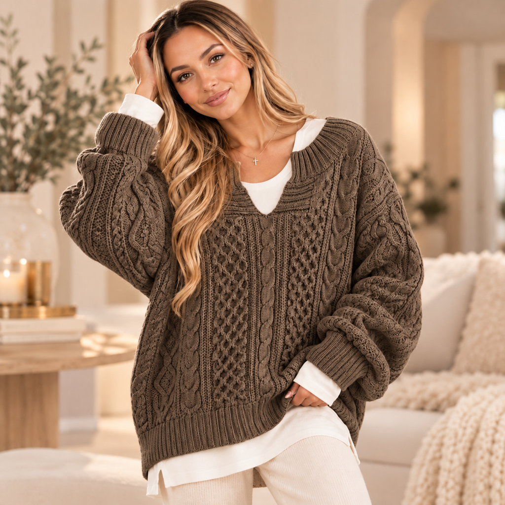 The Cozy Edit | Oversized Cable Knit Sweater