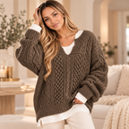 The Cozy Edit | Oversized Cable Knit Sweater