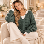 The Cozy Edit | Oversized Cable Knit Sweater