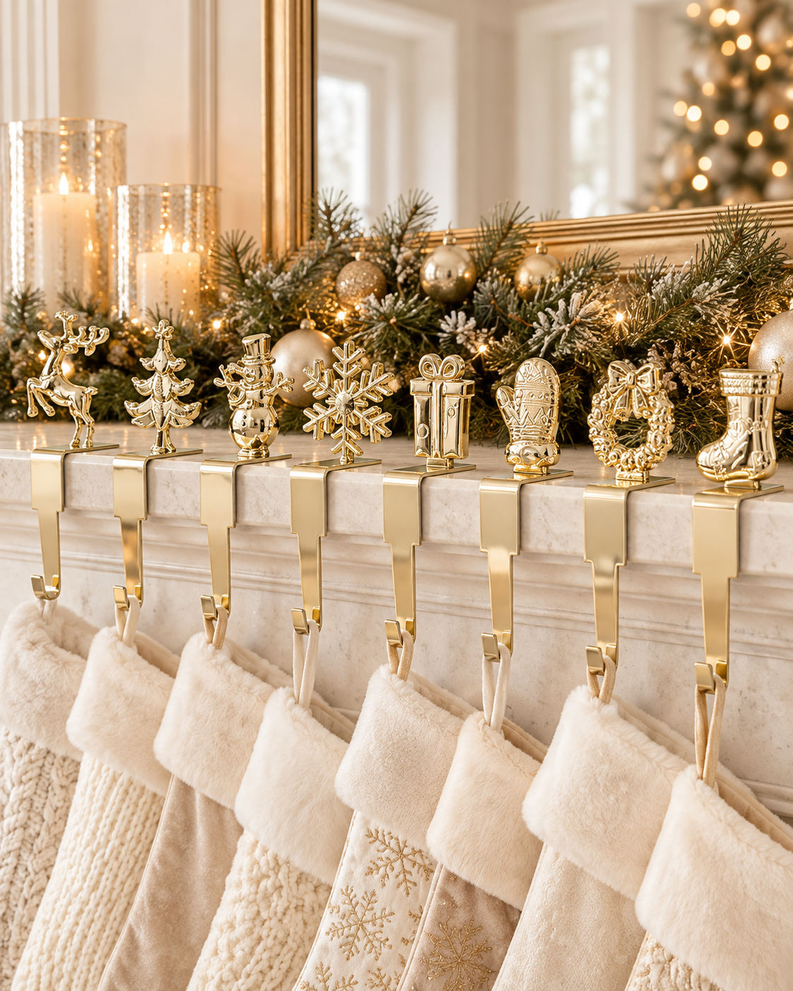 Luxe Metallic Stocking Holder