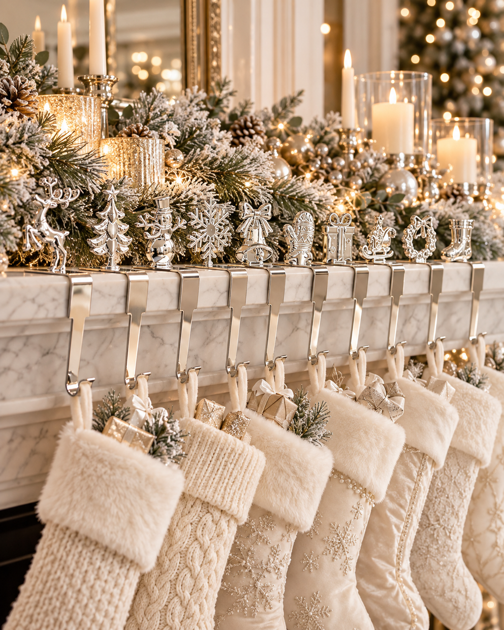 Luxe Metallic Stocking Holder