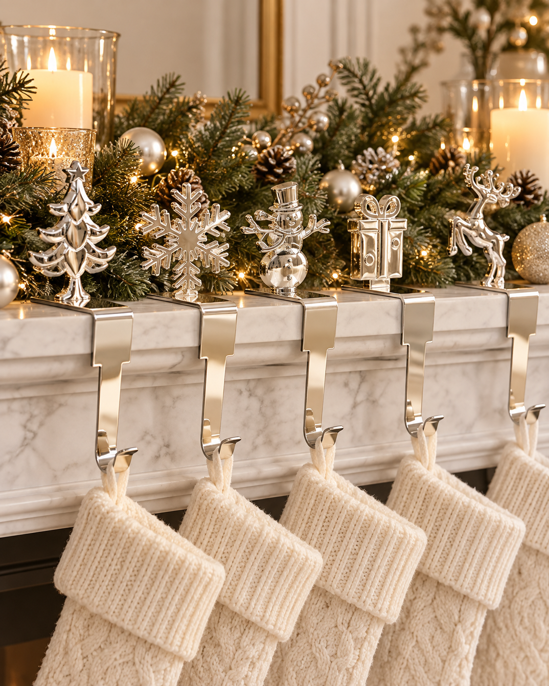 Luxe Metallic Stocking Holder
