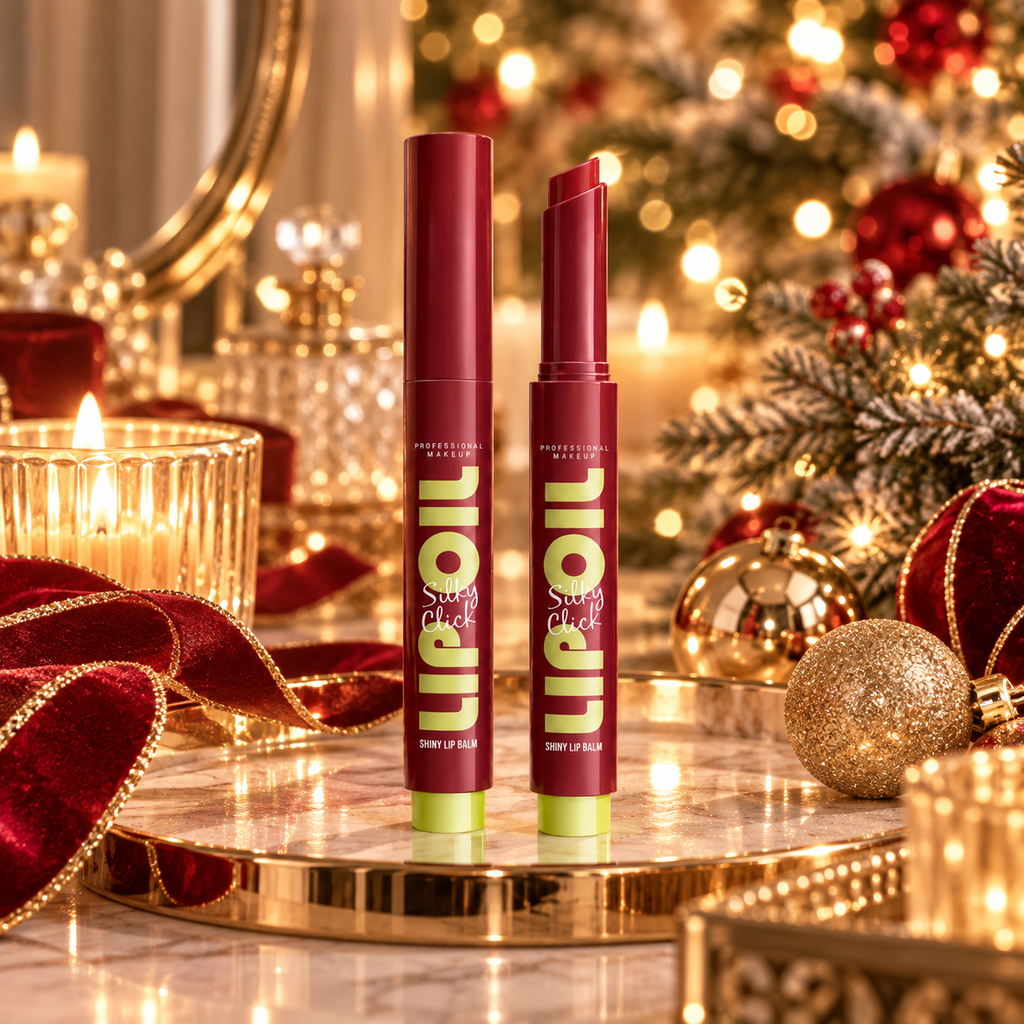 Plumping Lip Oil Balm – High-Shine Red Gloss