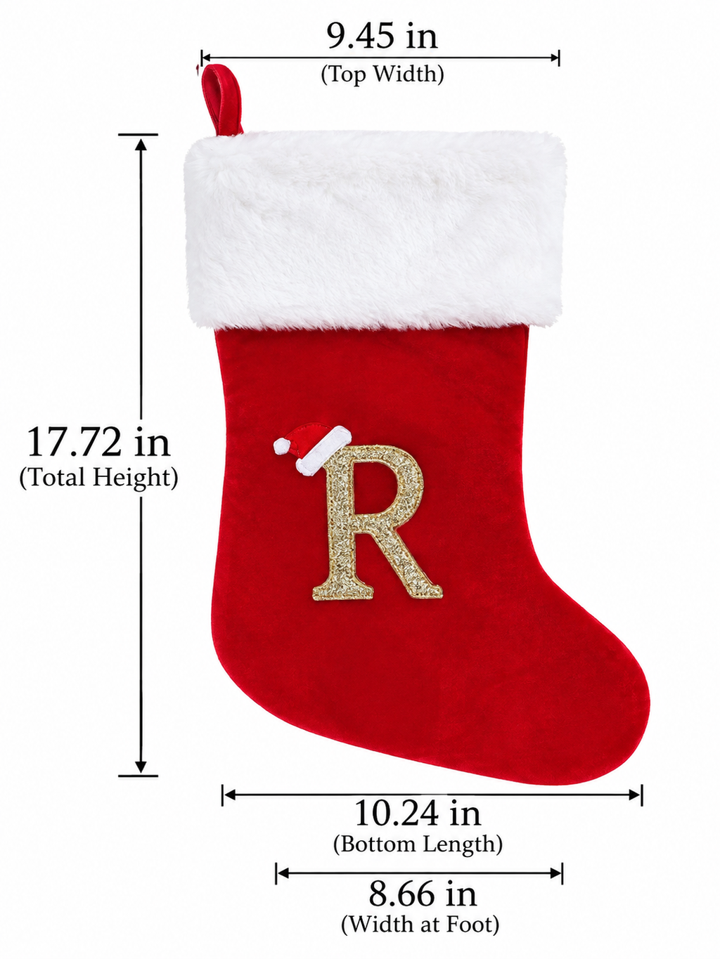 Personalized Initial Christmas Stocking